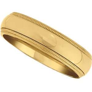  Titainum Gold IP Milgain Band Size 6 Jewelry