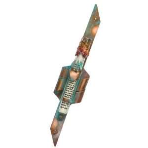   Rosenthal Mezuzah Cover   Copper and Green Patina 