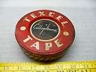 OLD TIN EMPTY TEXCEL TAPE BOX CELLOPHANE PRODUCT NICE