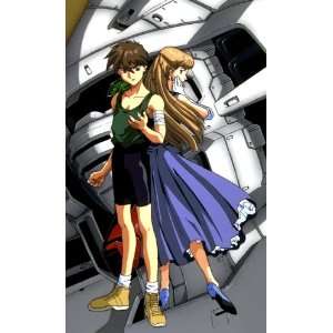 Gundam Wing T shirt   Heero & Relena   ADULT M WHITE GILDAN