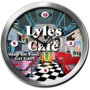  LYLES 14 Inch Cafe Metal Clock Quartz Movement Kitchen 