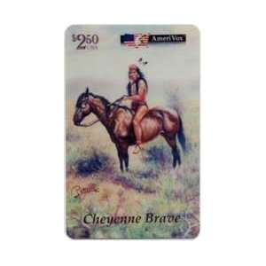   Card $2.50 Cheyenne Brave & Horse Native American Artwork by Perillo