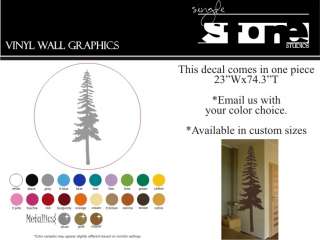 Wall Vinyl Art Decal Sticker   Perfect Tall Pine Tree  