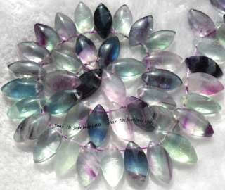 9x18mm Multicolore Fluorite Marquise Loose Beads 15  