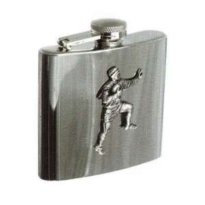 Knight Tankards Hip Flask 6Oz With Rugby Player  Kitchen 