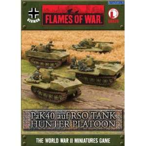   Flames of war German, PaK40 auf RSO tank hunter Platoon Toys & Games