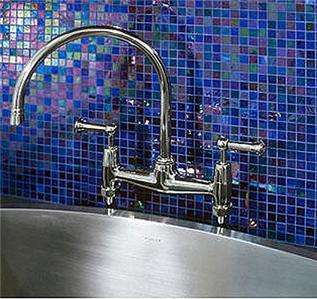 10SF Blue Iridescent Glass Mosaic Tile kitchen backsplash wall 