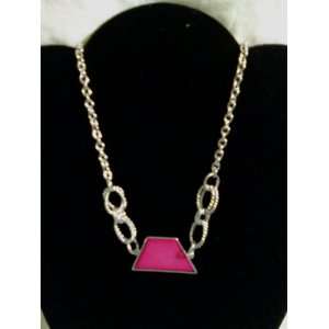 Pink Trapezoid Necklace 
