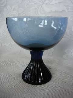 Vintage LENOX Bluebell Blue Glass Champagne/Sherbet/Dessert Goblet 