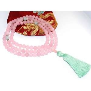   Quartz Mala Prayer Beads (Made in the US, Free Bag) 