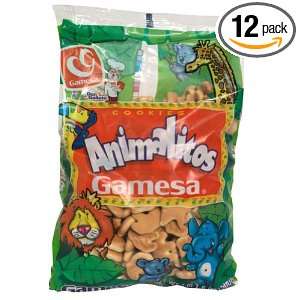 Gamesa Animal Cookies, 17.6 Ounce (Pack of 12)  Grocery 