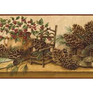  Pine Cone Baskets & Berries Wallpaper