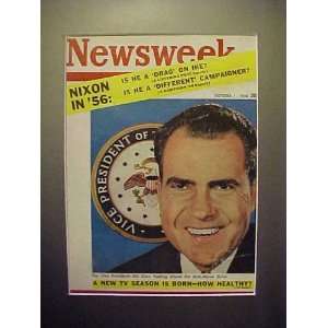 Richard Nixon October 1, 1956 Newsweek Magazine Professionally Matted 