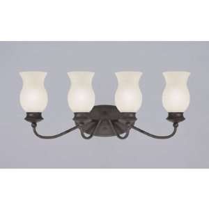 Light Wall Bracket Antique Brick Finish with Frosted Crackle Glass 