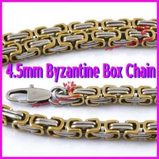 5mm Gold Silver Stainless Steel Box Chain Necklace  
