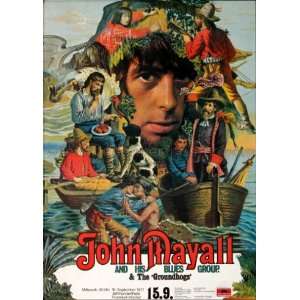 John Mayall Memories 1971   CONCERT POSTER from GERMANY  