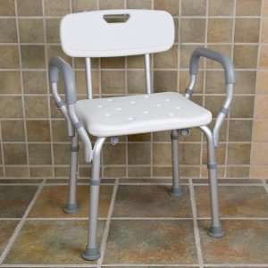  Adjustable Height Bath Safety Seat with Arm Rests   ADA 