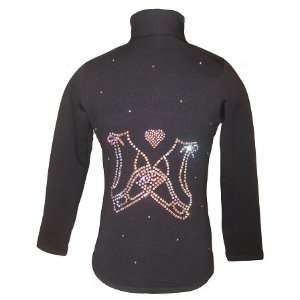  Black Skating Jacket with Skates with Heart applique 