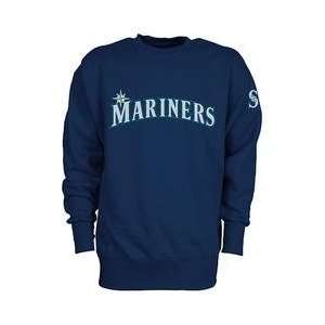  Seattle Mariners Crewneck Tackle Twill Fleece by Majestic 