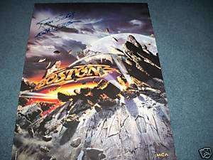 Boston Tom Scholz RARE Hand Signed Walk On   Promo Poster With 