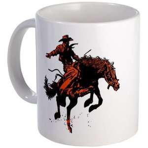  orange bronc Horse Mug by 