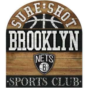Wincraft Brooklyn Nets Sports Club Wood Sign  Sports 