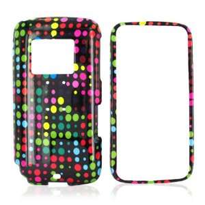  For Tmobile HTC Touch Pro 2 Hard Case Colorful Dots Blk 