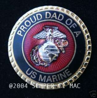PROUD DAD OF A US MARINE PIN FATHER SON DAUGHTER WM WOW  
