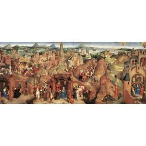  FRAMED oil paintings   Hans Memling   24 x 10 inches 