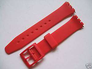 NEW WATCH STRAP   FLAT RED   For GENTS?LADIES LARGE SWATCH WATCH 