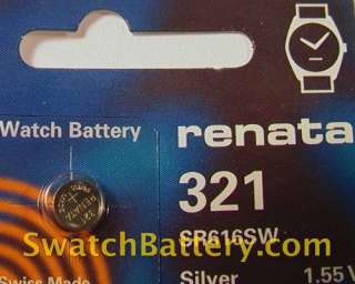 Renata 321   SR616SW Watch Battery Batteries  