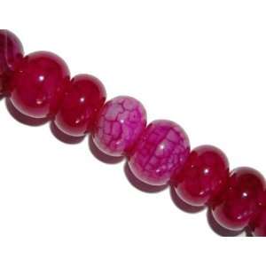  Pink fire agate rondelle, 14x8mm, sold per 16 inch strand 