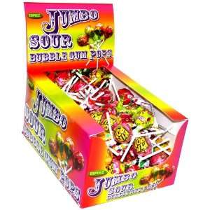Jumbo Pop Sour Bubble Gum Pops (Pack of 96)  Grocery 