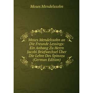   ?ber Die Lehre Des Spinoza (German Edition) Moses Mendelssohn Books