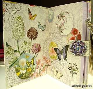 Garden Butterfly Journal Diary PUNCH STUDIO Lavender Brooch Victorian 