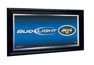 New York Jets Bud Light Beer NFL Framed Mirror  