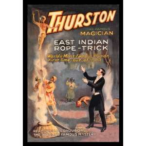  East Indian Rope Trick Thurston the Famous Magician 24X36 