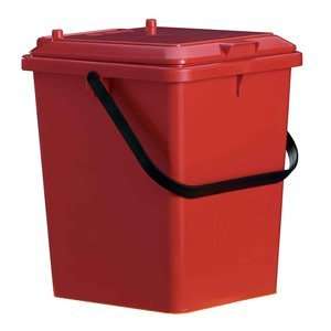  Compost Caddy   Red   2 Gallons