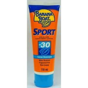 Banana Boat Sport Sunscreen Lotion SPF #30, 4 Ounces / 118 Ml (Pack of 