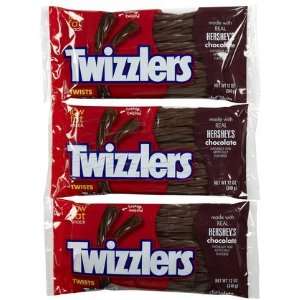  Twizzlers Chocolate Twists Bag, 12 oz, 3 ct (Quantity of 4 