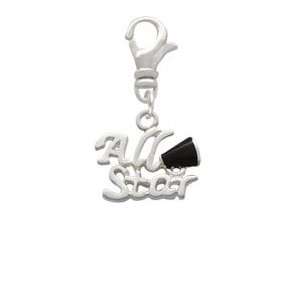   All Star with Black Megaphone Clip On Charm Arts, Crafts & Sewing