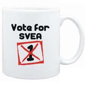  Mug White  Vote for Svea  Female Names Sports 