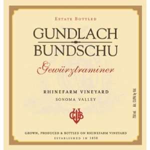  2010 Gundlach Bundschu Gewurztraminer 750ml Grocery 