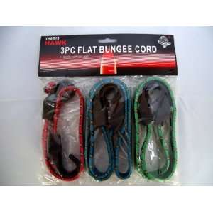  3pc Heavy Duty Flat Bungee Cords