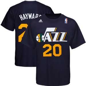  adidas Utah Jazz #20 Gordon Hayward Navy Blue Net Number T 