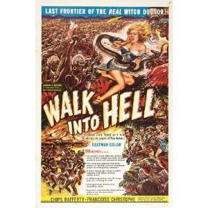  Walk Into Hell (1957) 27 x 40 Movie Poster Australian 