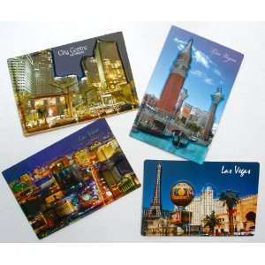 3D City Of Las vegas Nevada Souvenir Collectible Postcards With Raised 