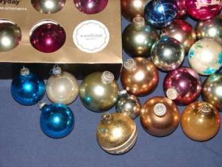   150+ Glass Christmas Ornaments Light Shiny Bright Martha Stewart Coby