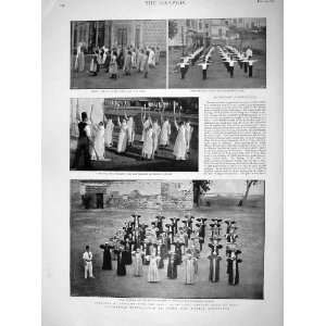   1898 Gymnasts Cairo Egyptians Nurses Monson Ship Guns