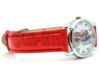 Brand New Super Mario Bros Red Leather Wrist Watch QT1068  